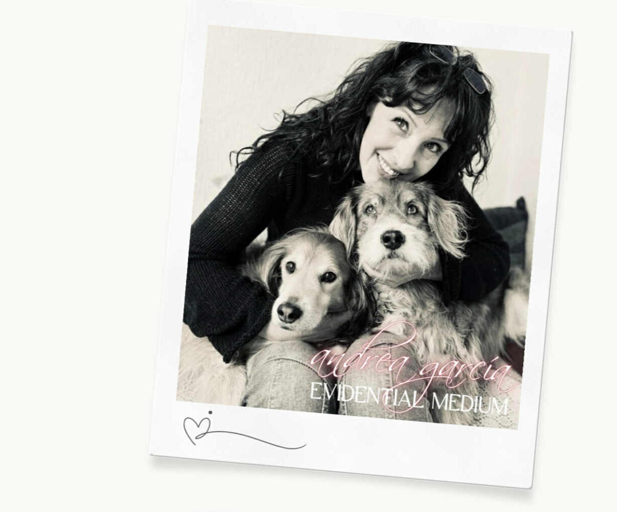 Andrea with Balian, the soul who inspired her path as evidential medium. She lovingly called him 'Sunshine,' a name that echoes through her work.